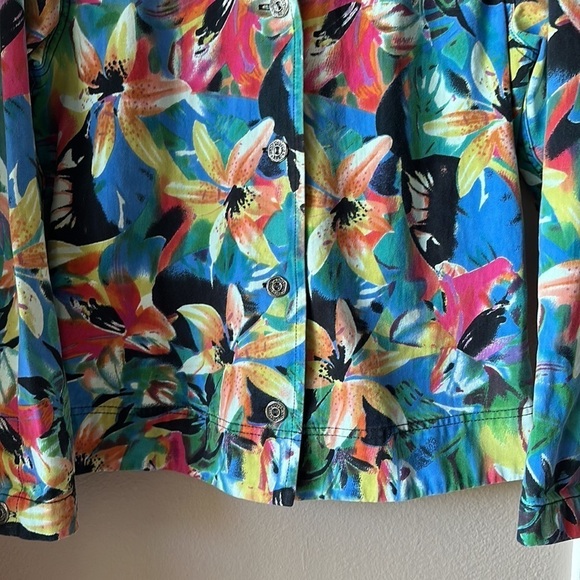 ADDITIONS BY CHICO’S Floral Jean Jacket - Picture 5 of 7